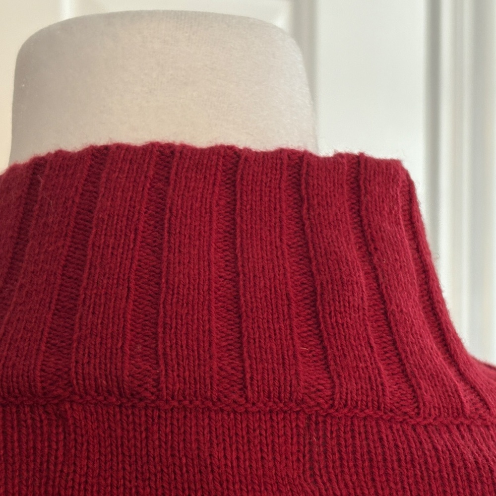 Merona Cotton Blend 1/4 Zip Maroon Sweater - Picture 6 of 11